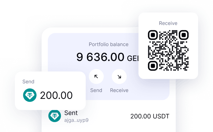 CityPay საფულის მისამართი და QR კოდი